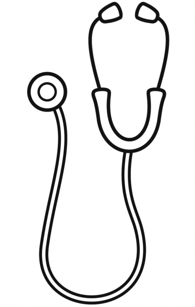 Stethoscope coloring page image