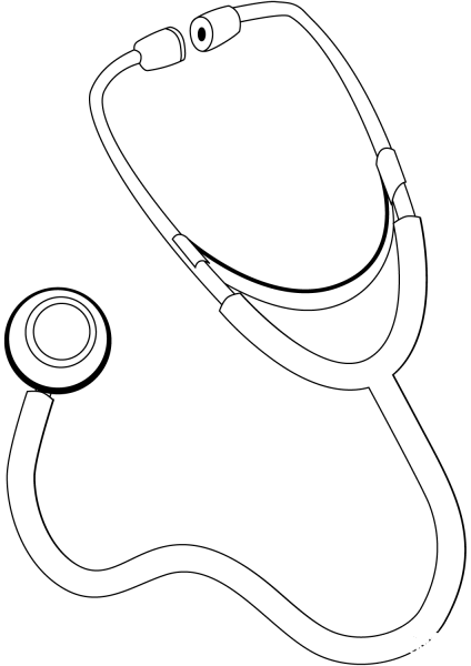 Stethoscope coloring page image