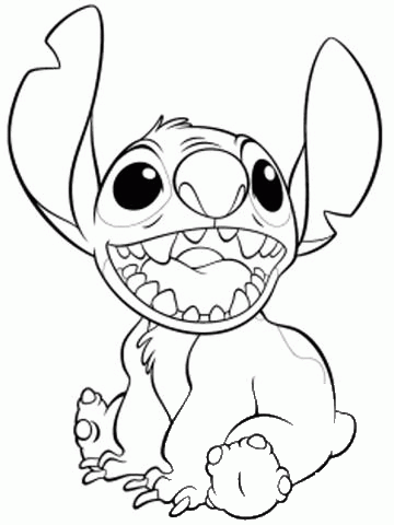 Stitch  coloring page image
