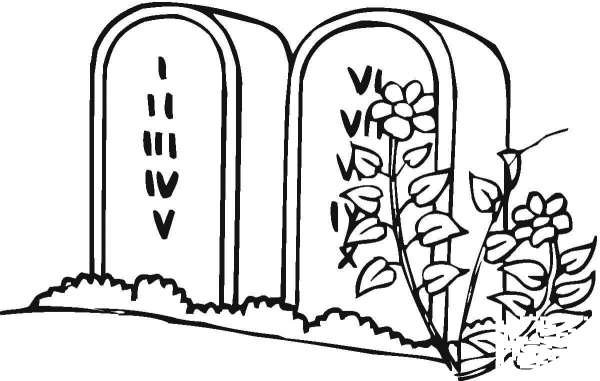 Stone Tablets coloring page image
