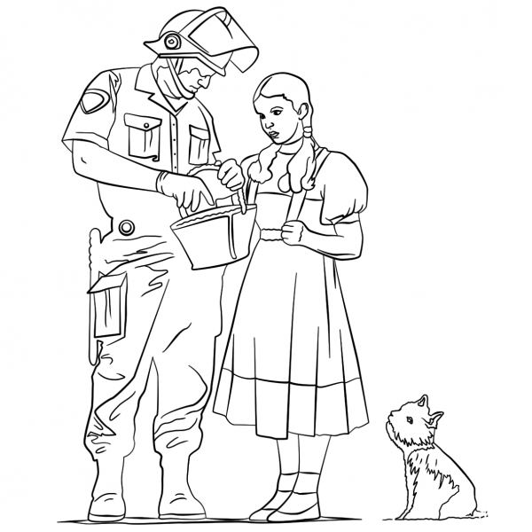 Stop and Search by Banksy coloring page image