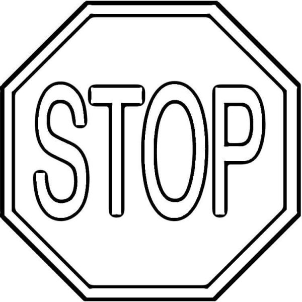 Stop Sign  coloring page image
