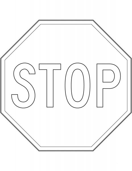 “Stop” Sign in Australia coloring page image