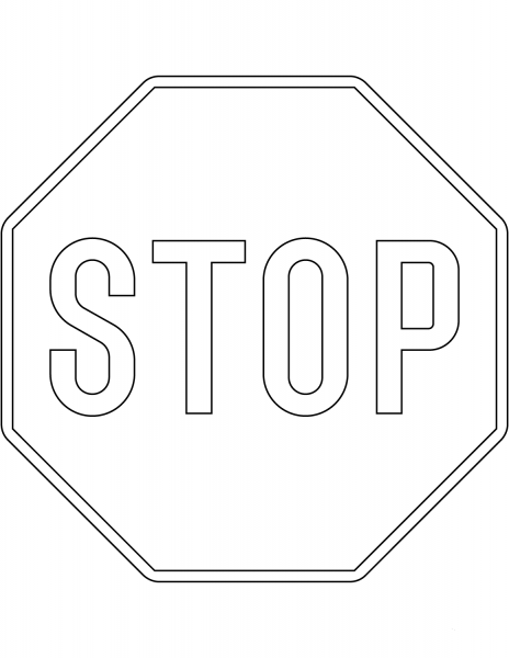 “Stop” Sign in Denmark coloring page image