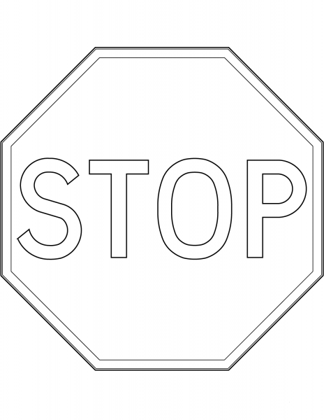 “Stop” Sign in Portugal coloring page image