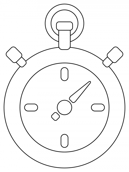 Stop Watch coloring page image