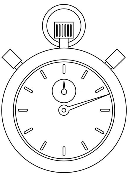 Stop Watch coloring page image