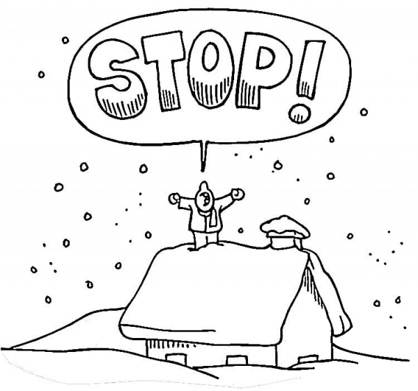Stop Winter!  coloring page image