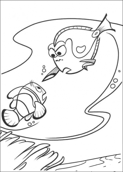 Stopping Nemo  coloring page image