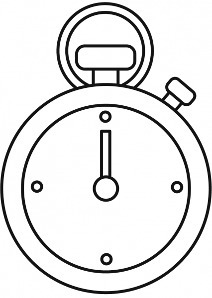 Stopwatch coloring page image