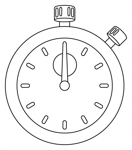 Stopwatch Emoji coloring page image
