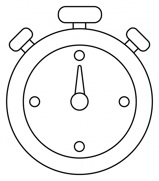 Stopwatch Emoji coloring page image