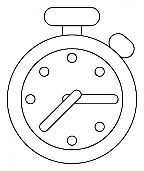 Stopwatch Emoji coloring page image