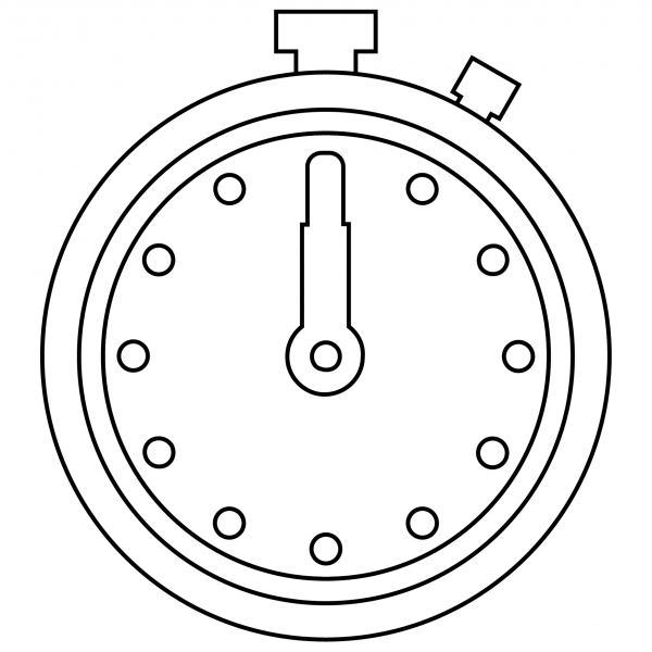 Stopwatch Emoji coloring page image