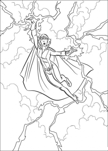 Storm controls the weather coloring page image