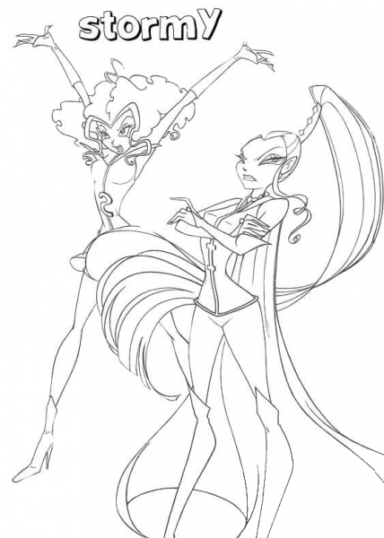 Stormy, the “Queen of Storms” coloring page image