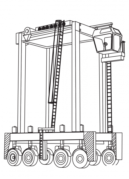 Straddle Carrier coloring page image