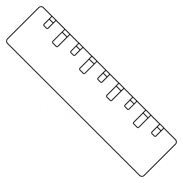 Straight Ruler Emoji coloring page image
