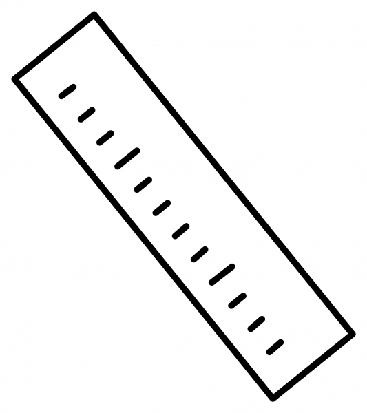 Straight Ruler Emoji coloring page image