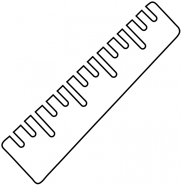 Straight Ruler Emoji coloring page image