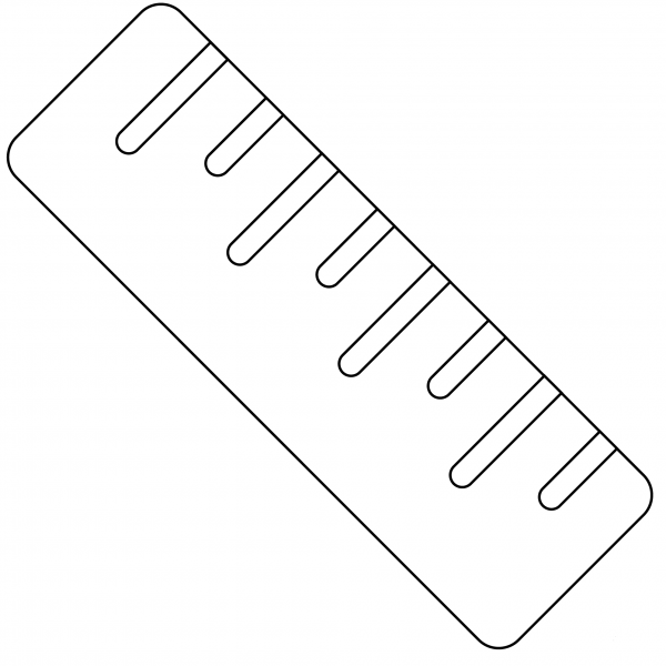 Straight Ruler Emoji coloring page image