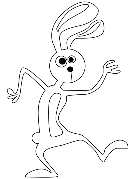 Strange Bunny coloring page image