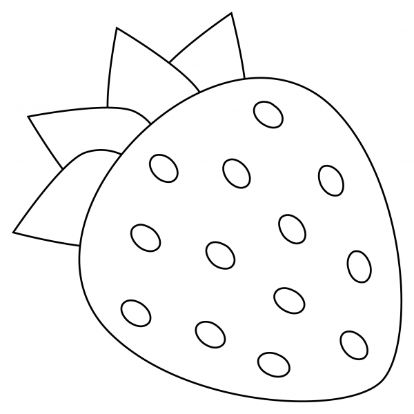 Strawberry coloring page image