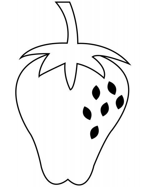 Strawberry coloring page image