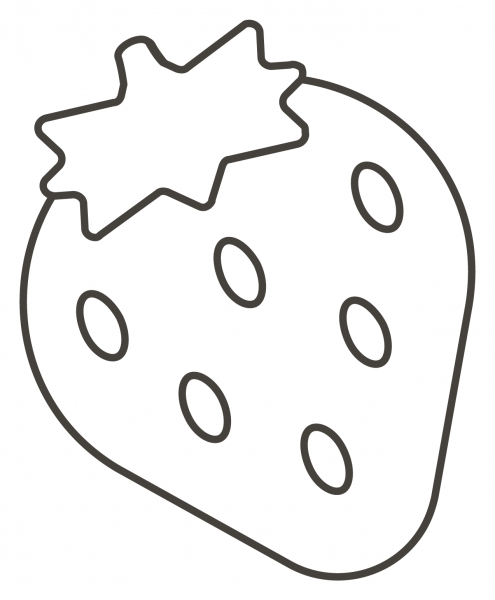 Strawberry coloring page image