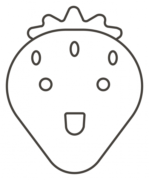 Strawberry coloring page image
