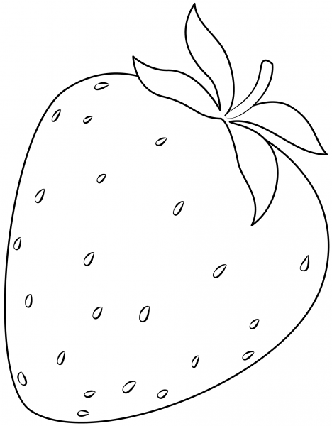 Strawberry coloring page image