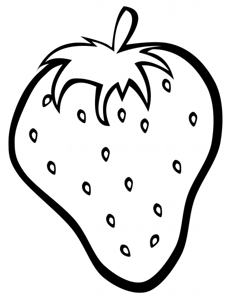 Strawberry coloring page image