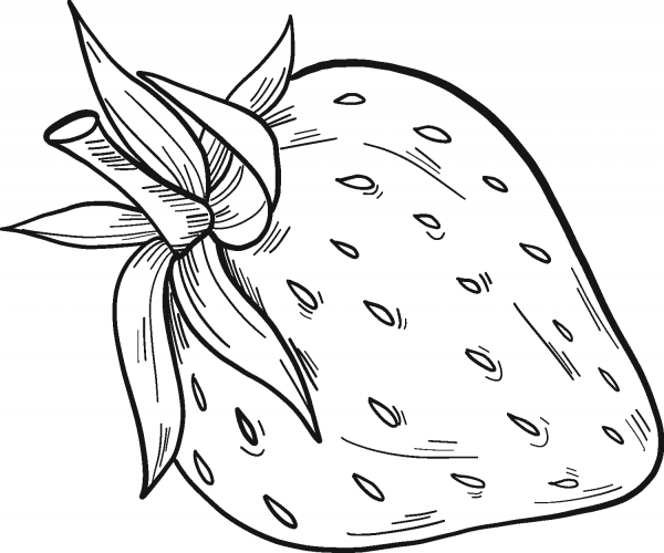 Strawberry coloring page image