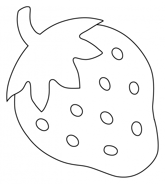 Strawberry Emoji coloring page image
