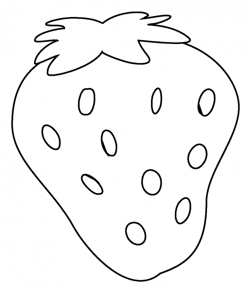 Strawberry Emoji coloring page image