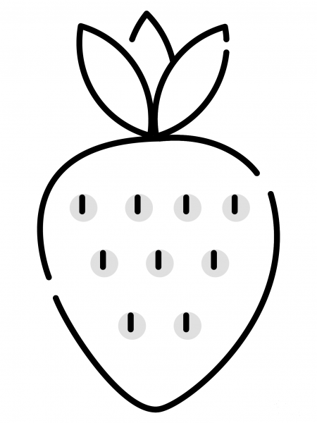 Strawberry Emoji coloring page image