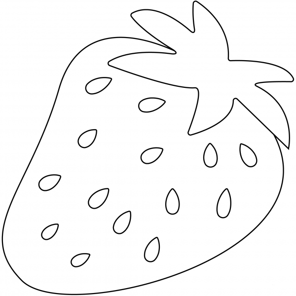 Strawberry Emoji coloring page image