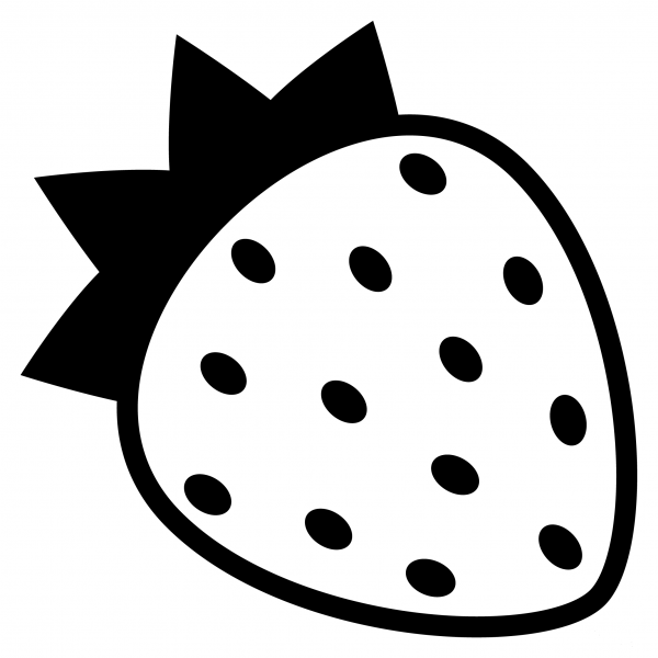Strawberry Emoji coloring page image