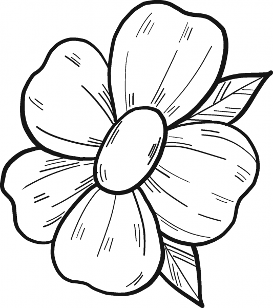 Strawberry Flower coloring page image