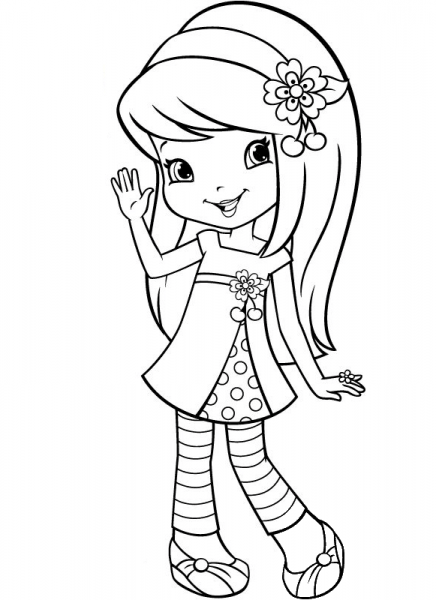 Strawberry Shortcake Cherry Jam coloring page image
