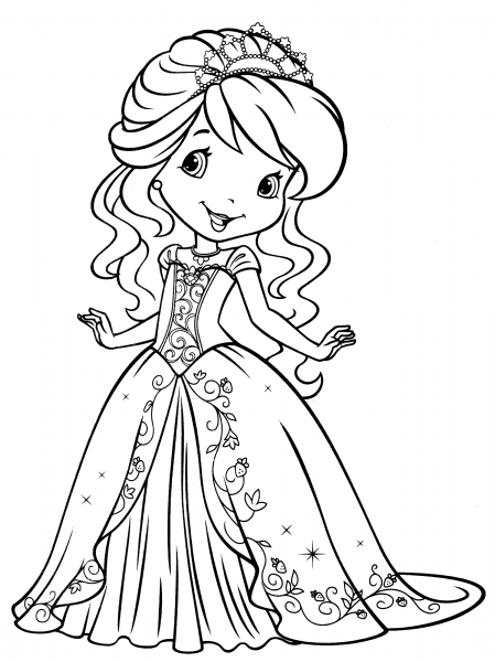 Strawberry Shortcake coloring page image