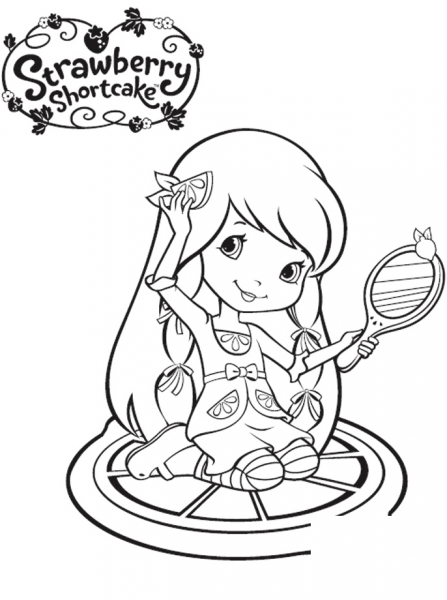 Strawberry Shortcake Lemon Meringue coloring page image