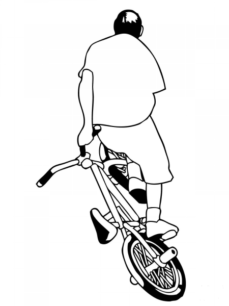 Street BMX Bike coloring page image