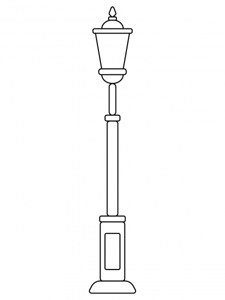 Street Lamp coloring page image