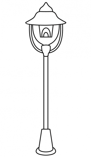 Street Lamp coloring page image