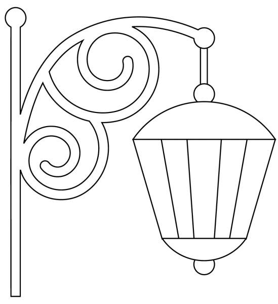 Street Lamp coloring page image