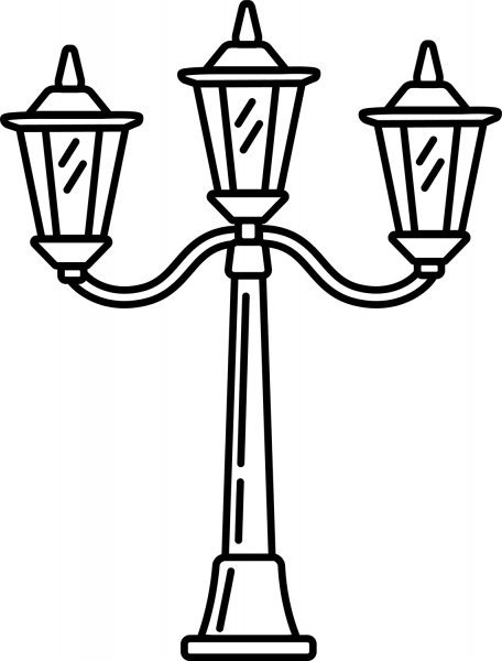 Street Lamp coloring page image