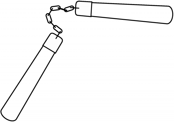 Street Weapon Nunchucks coloring page image