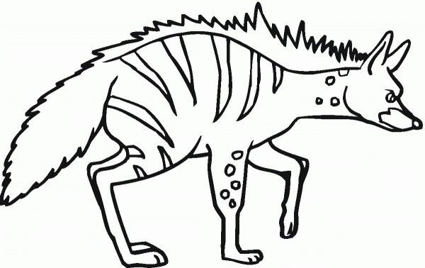 Striped Hyena 5 coloring page image