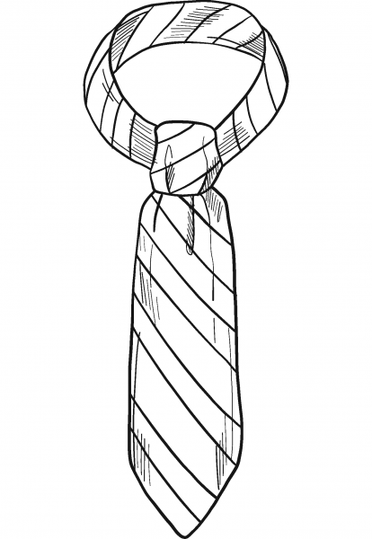 Striped Tie coloring page image